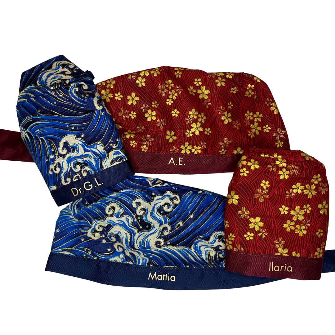 Cuffietta "Blue Flowers"